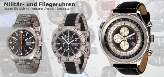 Milit�r- und Fliegeruhren