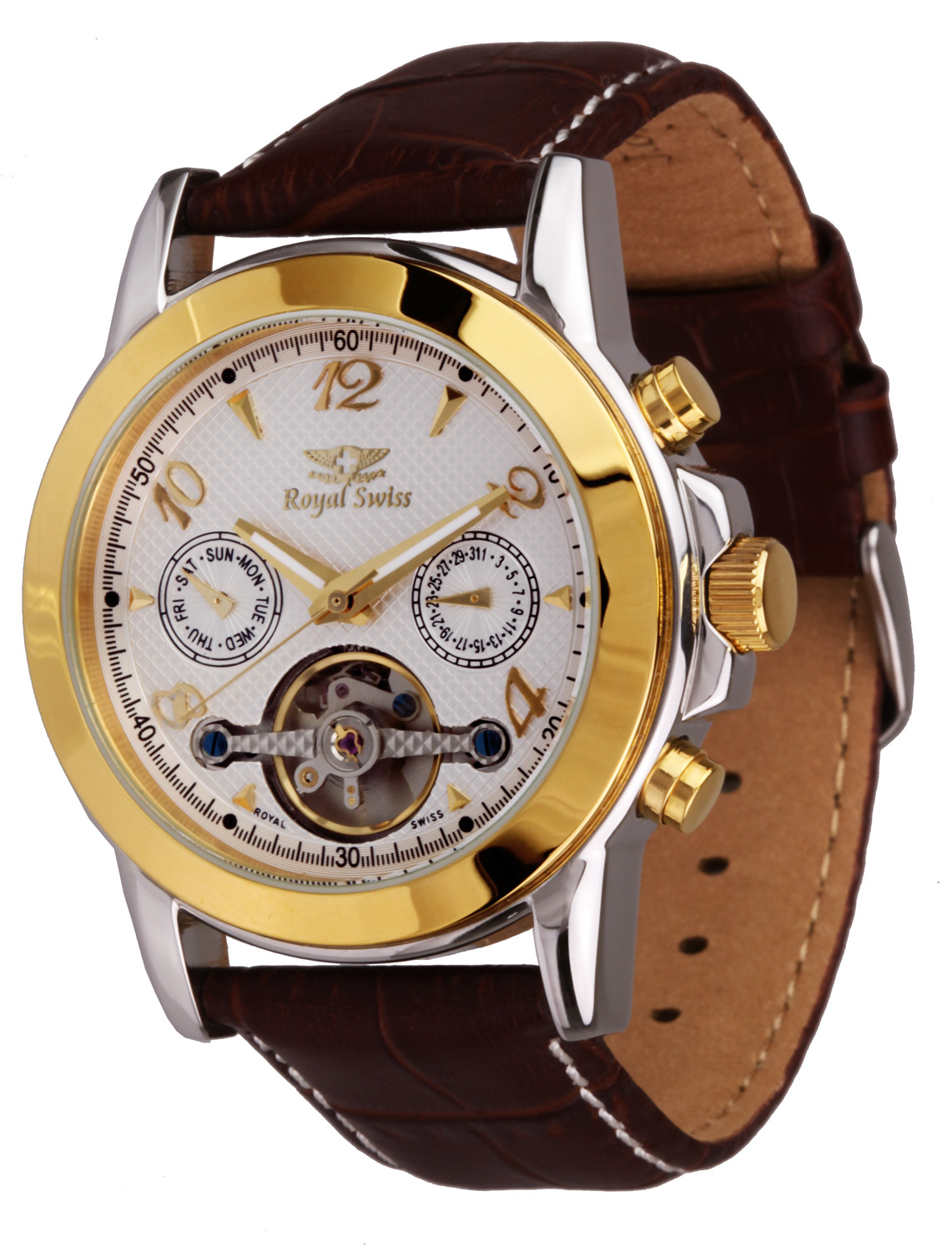 Royal Swiss Automatikuhr Edelstahl Bicolor Uhren Shop Armbanduhren Und Schmuck Guenstig Kaufen Bei Ecl Uhren