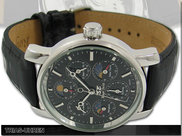 Royal Swiss Automatikuhr Mit 6 Zeitzonen Uhren Shop Armbanduhren Und Schmuck Guenstig Kaufen Bei Ecl Uhren