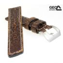 GEO-Straps - Break braun 22 mm Leder-Uhrarmband handgearbeitet