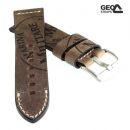 GEO-Straps Zebu Rindlederuhrband Palace-Marina havanna 22 mm