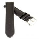Uhrenarmband Modell Basel Kalbsleder schwarz - 24 mm