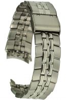 Edelstahluhrarmband runder Steganschluss - 19 mm Clipverschluss