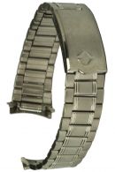 Edelstahluhrarmband runder Steganschluss - 19 mm Faltschliesse