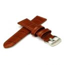 Uhrenarmband Alligator mittelbraun Ersatzband - 22mm Lnge 115/75mm