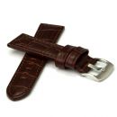 Uhrenarmband Alligator dunkelbraun Ersatzband - 22mm Lnge 115/75mm