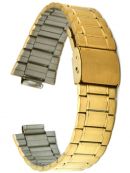 Edelstahluhrarmband Farbe gold  - 10 / 19 mm