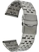 Edelstahl Uhrenarmband 5-reihig glanzpoliert gerader Stegansatz 26 mm - Lnge 18 cm