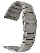 Edelstahl Uhrenarmband 3-reihig Ersatzband Sicherheitsfaltschliee 26 mm - Lnge 18 cm