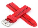 BRC British Racing Club Silikon Uhrenarmband rot 24 mm polierte Dornschliesse