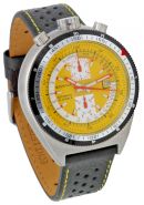 SORNA Bullhead gelb Automatikuhr Retro-Style Herrenuhr 21 Jewels  48 mm
