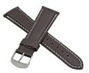 Uhrenarmband Modell Basel Kalbsleder dunkelbraun - 22 mm 120/75