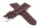 SwissStar Echt-Leder-Uhrenband rotbraun Easy-Click System - 25 mm