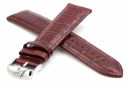 SwissStar Echt-Leder-Uhrenband rotbraun Dornschliee 22 mm
