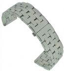 Massives Edelstahluhrband poliert mit Butterfly-Schliee  22 mm