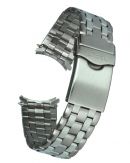 Edelstahluhrarmband mit Rundanstoss - 19 mm