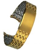 Edelstahluhrarmband IP gold - 18 mm - Rundanschluss