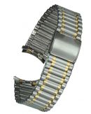 Edelstahl-Uhrarmband bicolor mit Rundanschluss - 17 mm