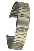 Edelstahluhrarmband bicolor - Rundanschluss - 16 mm