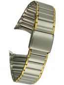 Edelstahluhrarmband bicolor 19 mm Stegbreite Clipverschluss