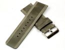 Lederuhrband - Glattleder grau - 26 mm