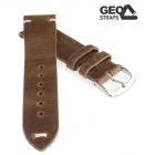 GEO-Straps Uhrenarmband Platinium - Zebu-Rindleder - 20 mm