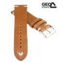 Geo-Straps Uhrband - Horween Rindleder hellbraun - 22 mm