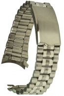 Edelstahluhrarmband - runder Steganschluss - 20 mm