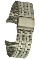 Edelstahluhrenarmband 5-reihig - Clipverschluss - 19 mm