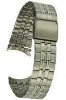 Edelstahluhrarmband 18 mm Clipverschluss Rundanstoss