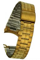 Edelstahluhrarmband IP gold 20 mm Rundanstoss