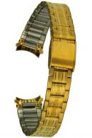 Edelstahluhrarmband IP gold 13mm