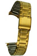 Edelstahluhrarmband IP gold 14 mm Rundanschluss