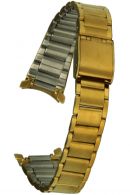 Edelstahluhrarmband IP gold 14mm Clipverschluss