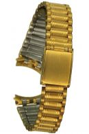 Edelstahluhrarmband IP gold 13mm Rundanstoss