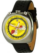 Sorna Bullhead Herren-Automatikuhr gelbes Zifferblatt