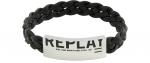 Replay Lederarmband mit Edelstahlteil -  RAB265