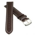 Uhrband Freiburg Leder braun weie Steppung 22 mm #20