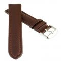 Uhrenarmband Modell Basel Kalbsleder dunkelbraun - 24 mm