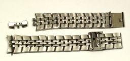 Edelstahluhrarmband runder Steganschluss - 19 mm Clipverschluss