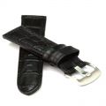 Uhrenarmband Alligator schwarz Ersatzband - 22mm Lnge 115/75mm