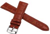 Minoir Ersatzuhrarmband Leder braun Dornschliesse - 20 mm