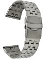 Edelstahl Uhrenarmband 5-reihig glanzpoliert gerader Stegansatz 24 mm - Lnge 18 cm