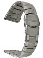 Edelstahl Uhrenarmband 3-reihig Ersatzband Sicherheitsfaltschliee 24 mm - Lnge 18 cm