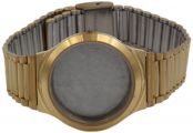 Edelstahl Uhrengehuse IP gold mit Edelstahluhrband  35 mm