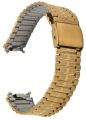 Edelstahl Vintage Uhrenarmband IP gold Clipverschluss - 17 mm