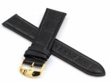 Lindberg & Sons Leder-Uhrenband schwarz 22 mm - 125/80 mm