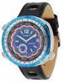 Tegrov Worldtimer Automatikuhr blaues Zifferblatt