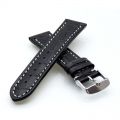 Lederuhrarmband Louisiana - Alligator-Optik schwarz 22 mm