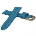 Uhrenarmband hellblau Materialmix wasserfest - 18 mm